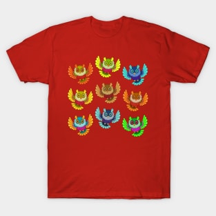 Cartooned Owls T-Shirt